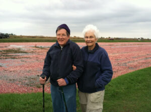 Steve and Ann Jasperson at the Whittlesey Cranberry Company marsh